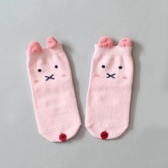 Abby Baby 3D Ears Ankle Sock - Pink