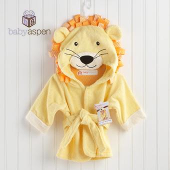 ilovebaby Cute Yellow Lion Cotton 0-12 Months Baby Bath Hooded Towel Robe - intl