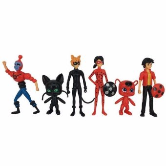 6pcs Miraculous Ladybug 3.5-5.5Inch PVC Action Figure Toy Kid Child Collection - intl