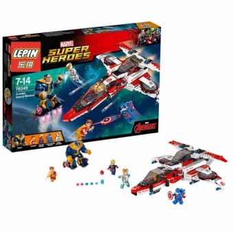 LEPIN 552pcs 07022 Super heroes Captain America Jet-propelled aircraft Building Blocks Minifigures Compatible With Legoe 76049