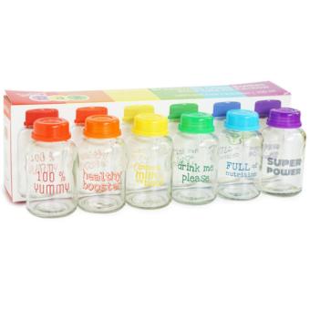 Baby Pax Rainbow Breastmilk Glass Bottles 6 Pcs - Botol Kaca ASI Rainbow 150 ml