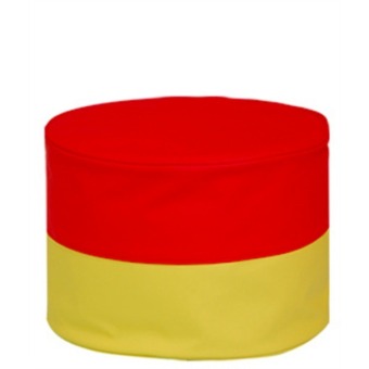 Foldaway Bean Bag Mini Stool Rainbow - Red Yellow