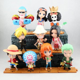 One Piece New World Anime Figuarts 10PCS/set Luffy Nami Sanji Zoro combination Movie Action Figure PVC Boxed Limit Model 0658 - intl