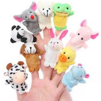 Boneka Jari Finger Puppet Binatang Jumbo Aneka Warna - Isi 10