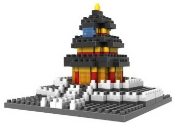 Loz Micro Blocks, Temple of Heaven Model, Small Building Block Set, Nanoblock Compatible (220 pcs), Makes a Great Stocking Stuffer
