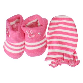 Baby Talk Mitten Baby Set - 1 Set Kaos Kaki + Sarung Tangan Untuk Bayi Kaos Kaki Lucu Untuk Bayi Mix Motif Baby Girl