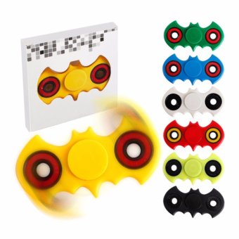 5pcs colorful Hand Spinner Fidget Stress Cube Batman Fidget Spinner Plastic EDC Tri-Spinner Fidget Toy Adults Focus Anti Stress Gifts(Yellow) - intl