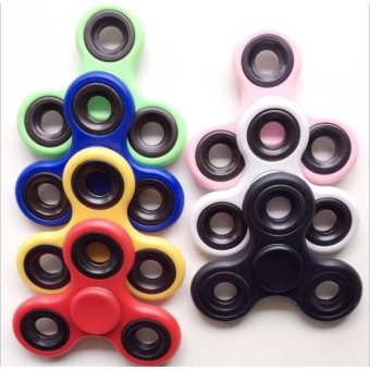 ANGEL Fidget Spinner Hand Toys Mainan Tri-Spinner EDC Ceramic Ball Focus Games Warna Random