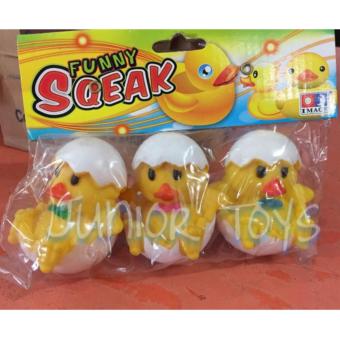 Mainan Pencetan bayi Egg Baby Duck Funny Squeak Collection