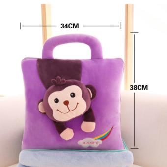 Feng Sheng Cartoon Air Conditioning Blanket Cushioned Multi-functional Pillow Quilt - intl