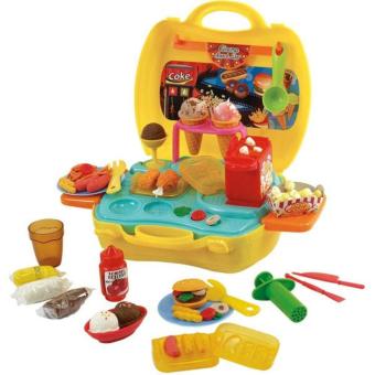 AA Toys Dream The Suitcase Dough Cinema Snack Bar 8730 - Mainan Alat Bentuk Makanan Koper