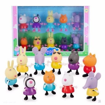 10pcs Peppa Pig Friends Suzy Emily Danny Rebacca The Pigs Figure Toys Gifts - intl