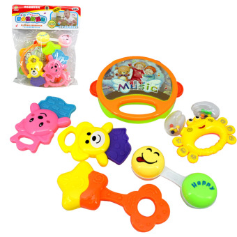 360WISH Baby Hand Shake Bell Ring Rattles Toy Gift Set Children Early Education Toys (6Pcs)