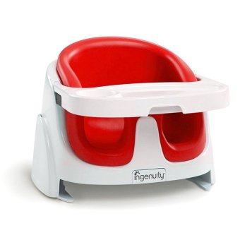Bright Starts Ingenuity Baby Base 2-in-1™ Booster Seat - Poppy Red
