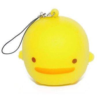 Cute Yellow Slow Rising Squishy Duck Penguin Bread Phone Bag Straps Bun Charms Kids Girls Toys - intl