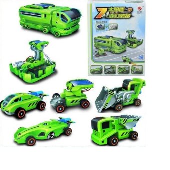 7 In 1 Solar Transformer Car Truck Power Plant Racing Cars Kit Robot Mainan Edukasi Anak Kids