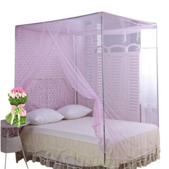 Encryption Nets 1.5 m Bed Student Dormitory Mosquito Nets Party Pink - intl
