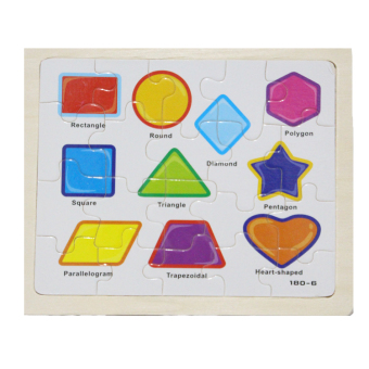 Kayla Org - Mainan Edukasi Puzzle Kayu Mini Bangun datar