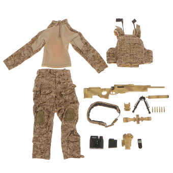 BolehDeals 1/6 U.S Special Warfare Sniper Clothes Suit Set Fit 12\" ZY Toys Desert Camo