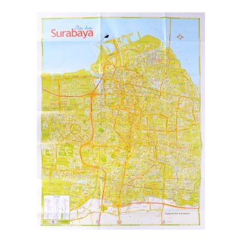 TokoEdukasi Peta Kota Surabaya Jalan Utama (Lipat)