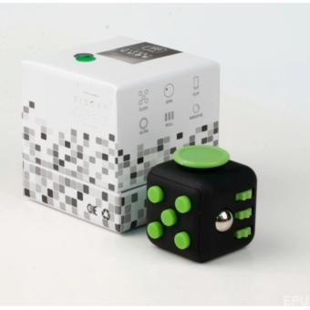 Kickstarter Fidget Cube - NEWEST Edition (Black Green Buttons). Mainan Unik