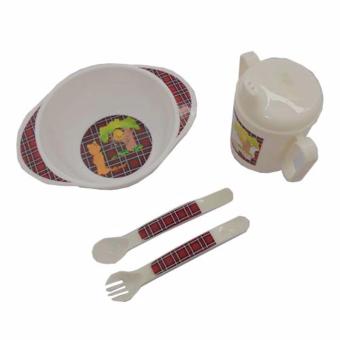Feeding Set Mangkok Gelas & Sendok Bayi / Alat Makan Bayi Lengkap (Baby Scots)