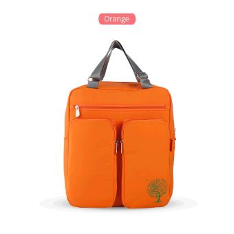 Insular Fashion Mummy Maternity Nappy Bag Large Capacity Baby Travel Backpack Stroller Nursing Bag For Infant Baby Care (Orange)