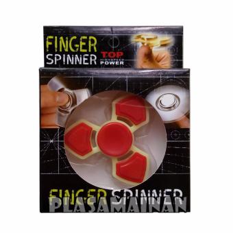 MOMO Toys Finger Spinner Glow In The Dark 556-2 Merah - Mainan Spinner Hand Toys