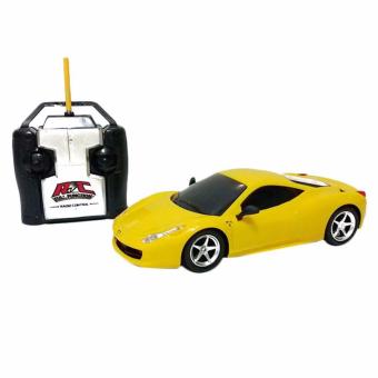 AA Toys Powerful Top Speed Racing Car Kuning 1:24 RC - Mainan Mobil Remote Control BO
