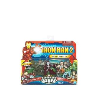 Iron Man 2 Super Hero Squad Mini Figure 3Pack Final Battle Iron Man Mark V, Whiplash & Armor Drone - intl