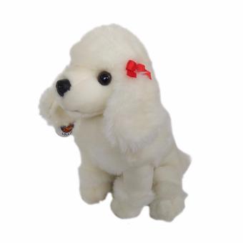 Toylogy Boneka Hewan Anjing Podle ( Poodle Dog Plush Stuffed Doll ) 11 inch