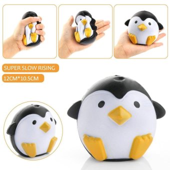Cute Penguin Squeeze Stretch Soft Slow Rising Restore Fun Toy Gift White - intl