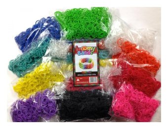 Rubber Band Bracelets - 6000 Premium Rainbow Colour Loom Bands - 10 Beautiful Colours Conveniently Separated! - Includes 250 S and C Clips! Best Value and Quality of Rainbow Loom Bands Available! Refill your Rainbow Loom Organiser .. - intl