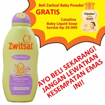 Zwitsal Baby Powder Extra Care 100g Bonus Caladine Baby Liquid Soap Anti Irritation 100ml
