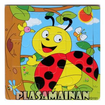 AA Toys Puzzle Kayu Hewan 15 x 15 QX151 - Mainan Kayu Binatang Kumbang