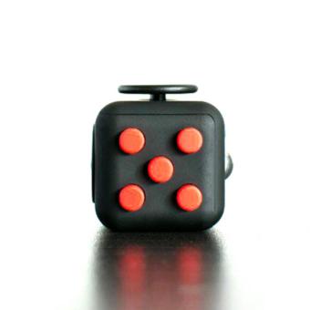 Fidget Cube Mainan Pelepas Stress - Black/Red