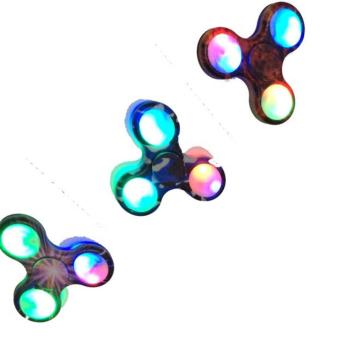 Leoshop888 Fidget Spinner WIth LED Hand Toys Focus Games / Mainan Spinner Tangan Penghilang Kebiasan Buruk -Motif - Random Colour - 1 Pcs