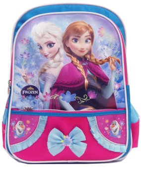 BGC Disney Frozen Tas Ransel Anna Elsa Pita Renda Pink Blue