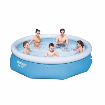 Bestway Inflatable Fast Set Swim Pool 305 cm (Biru) Kolam Renang Keluarga 57266