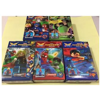 Mainan Bricks/Block Heroes Spiderman/superman/hulk/thor/captain america