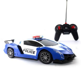 Mainan Remote Control Blue Lamborgini Police