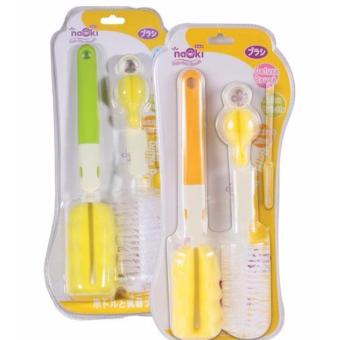 Naoki Bottle Brush Set NA9304 - sikat botol bayi spon dan nylon