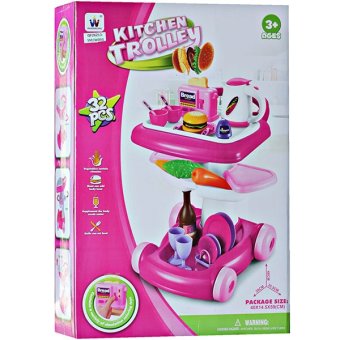 Mainan Edukasi Kitchen Trolley Type 2 Pink