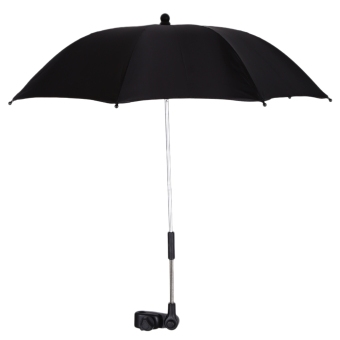 Baby Stroller Pram Pushchair Adjustable Folding Umbrella with Holder (Black) - intl