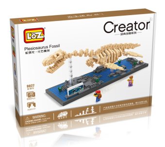 Loz Jewel Dinosaur Fossil Skeleton Series Plesiosaur 9027 Building Blocks - intl