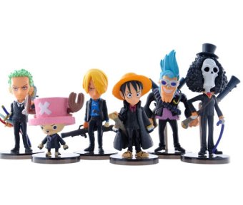 6Pcs/Set 10cm One Piece Japan Anime Mini Action Figures Luffy Roronoa Zoro Chopper - intl