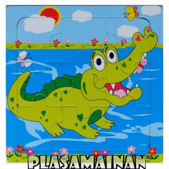 AA Toys Puzzle Kayu Hewan 15 x 15 QX146 - Mainan Kayu Binatang Buaya