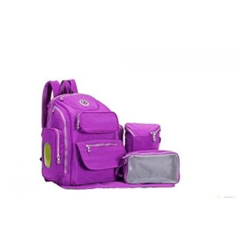 GPL/ SoHo Collection, Oxford 5 pieces Diaper BackPak Set Limited Tme Offer! (Royal Amethyst)/ship from USA - intl