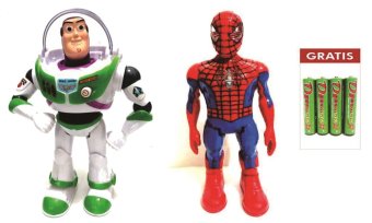 Daymart Toys Action Figure Robotic Set Buzz & Spiderman - White Red