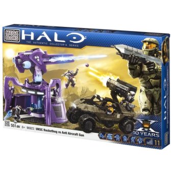 Mega Bloks Halo Wars - Rockethog VS Antiaircraft - Mainan Perang